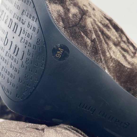 New! GIANNI BINI Didier Velvet Platform Block Heel Booties Size 6 Brown No tag - Picture 6 of 10